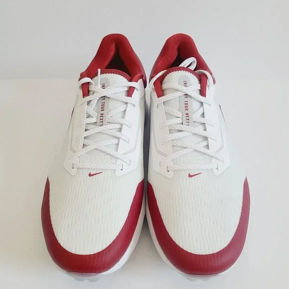 NEW Nike Air Zoom Infinity Tour NEXT% Golf Shoes DX6001-160 Size 14 White Red